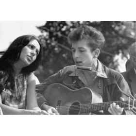 1960s Joan Baez and Bog Dylan near Washington Square in NYC